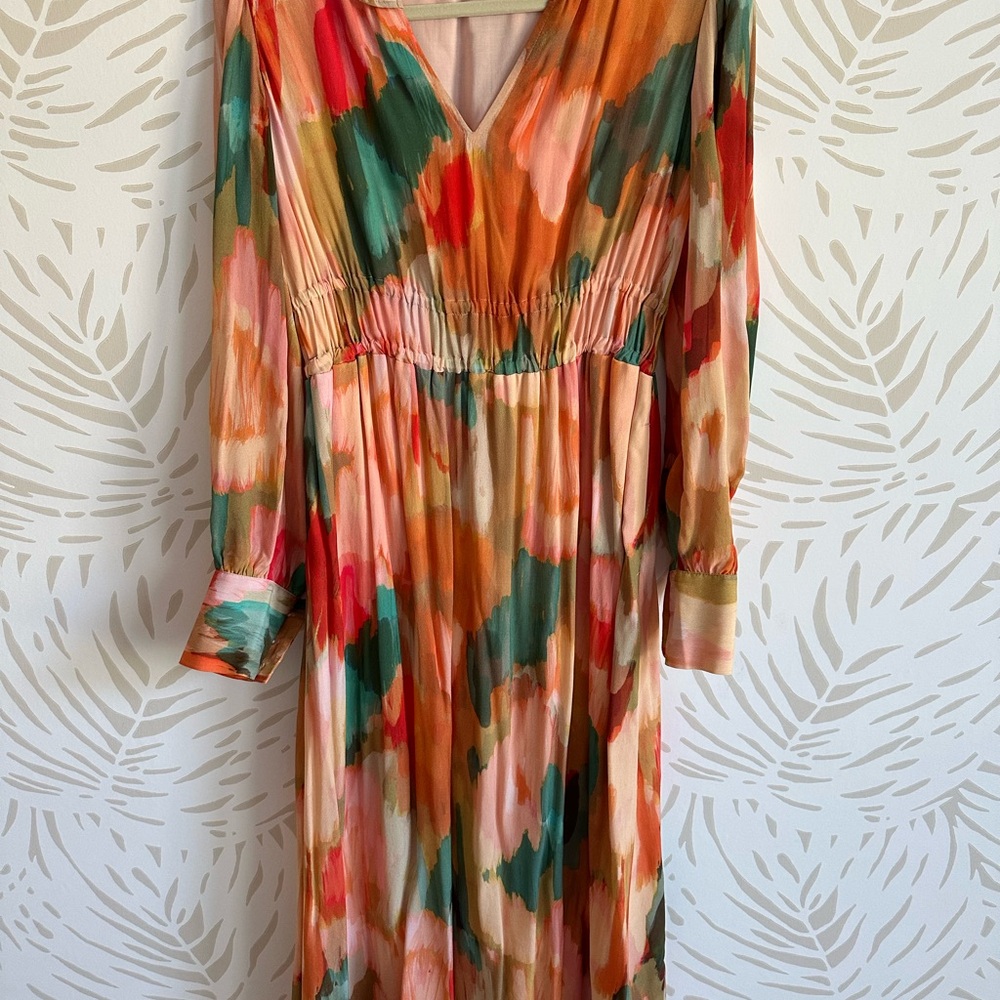 Spartina 449 Orange Red Long Sleeve Sundress